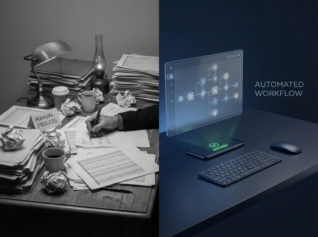 Manual Process vs Automated Workflow